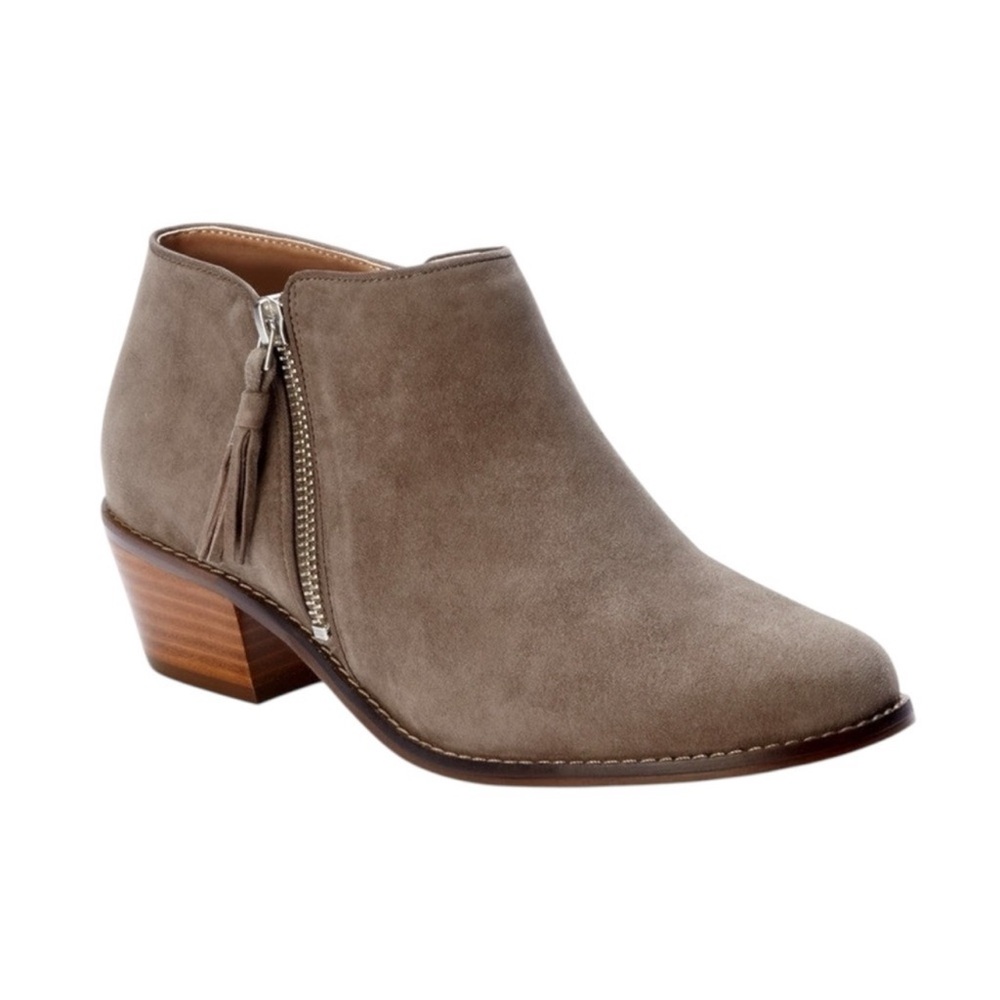 VIONIC Women's Boho Western Taupe Suede Serena Orthopedic Comfy Ankle Boots Sz 6